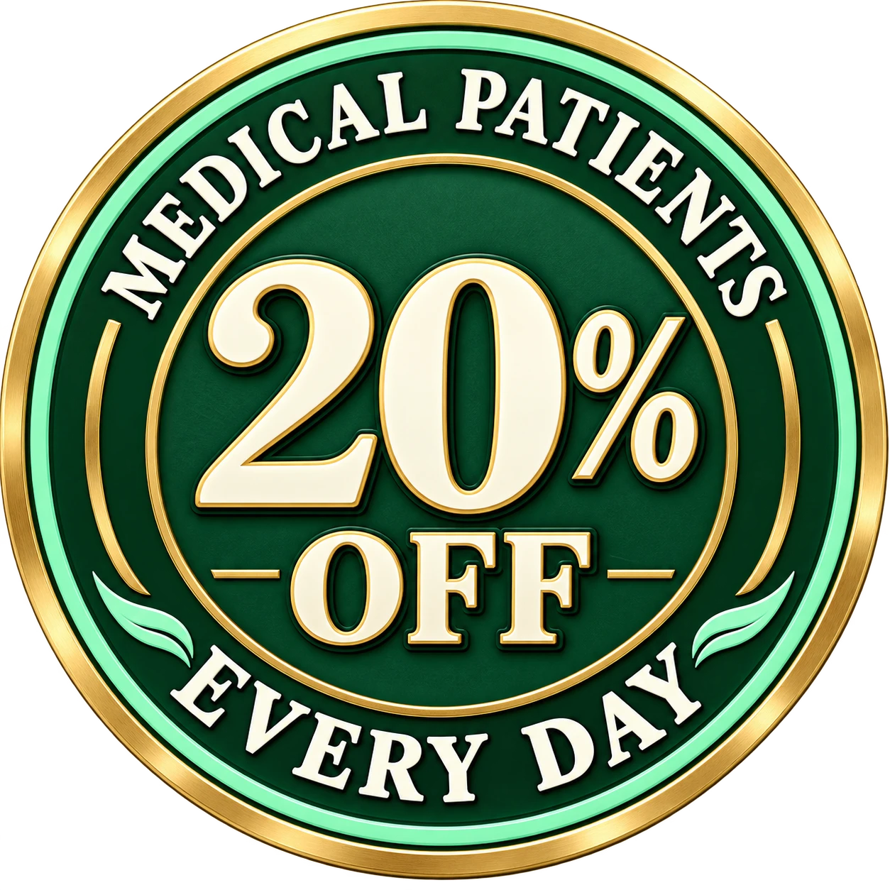 Medical patients receive 20 percent off every day