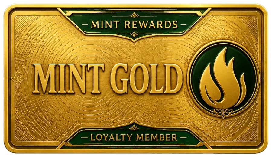 Mint Gold loyalty member card