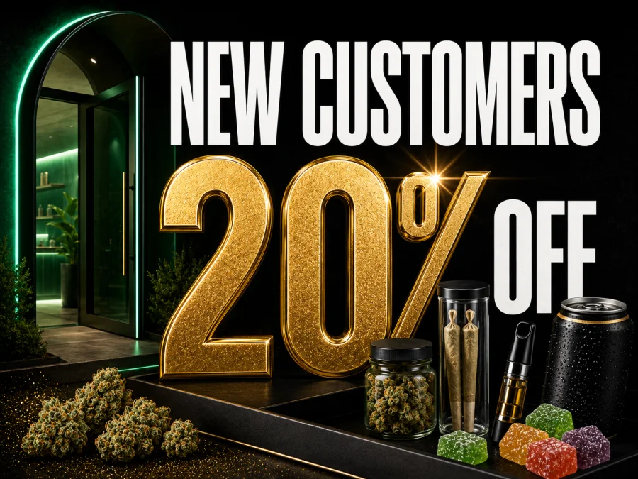 New customers receive 20 percent off